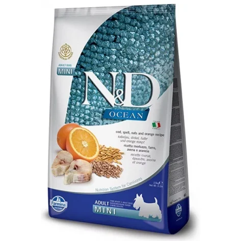 N&D OCEAN LOW GRAIN ΨΑΡΙ & ΠΟΡΤΟΚΑΛΙ ADULT MINI 2.5KG