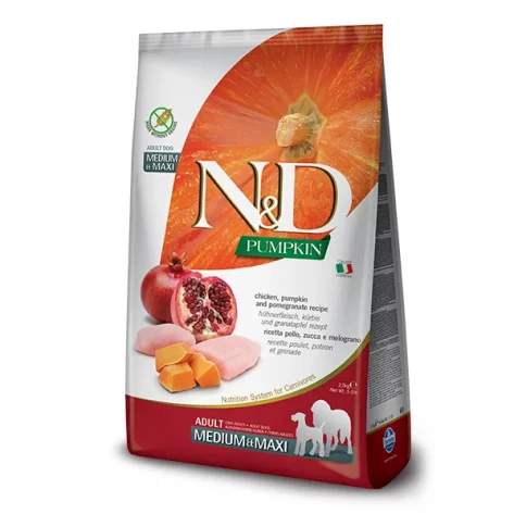 N&D GRAIN FREE PUMPKIN CHICKEN & POMEGRANATE ADULT MEDIUM & MAXI 12Kg