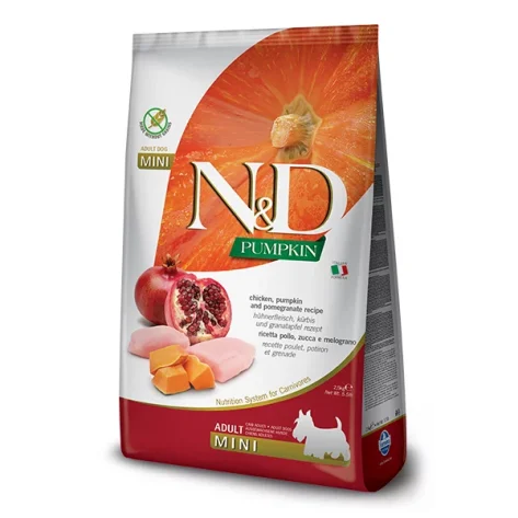 N&D GRAIN FREE PUMPKIN CHICKEN & POMEGRANATE ADULT MINI 2,5Kg