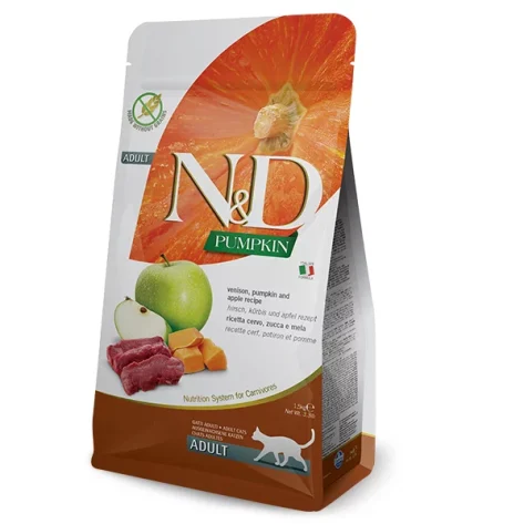 N&D GRAIN FREE  PUMPKIN GRAIN FREE VENISON & APPLE ADULT CAT 1,5 Kg