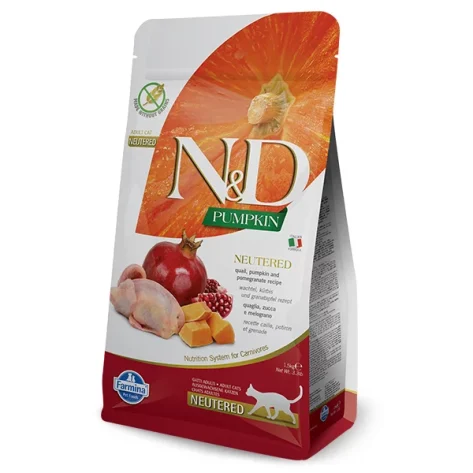 N&D GRAIN FREE  QUAIL, PUMPKIN & POMEGRANATE NEUTERED RECIPE 1,5Kg