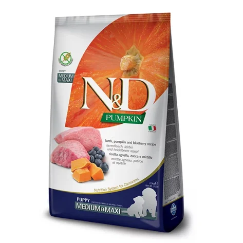 N&D GRAIN FREE PUMPKIN LAMB & BLUEBERRY PUPPY MEDIUM & MAXI 12Kg