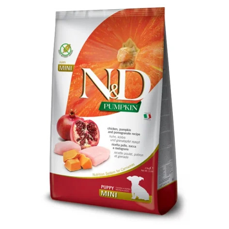 N&D GRAIN FREE PUMPKIN CHICKEN, PUMPKIN AND POMEGRANATE PUPPY MINI 2,5Kg