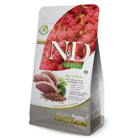 N & D CAT QUINOA DUCK NEUTERED 1,5KG