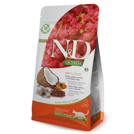 N & D CAT QUINOA SKIN & COAT HERRING 1,5 Kg