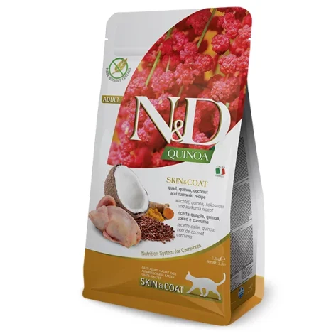 N & D CAT QUINOA SKIN & COAT QUAIL 1,5Kg