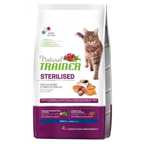 Natural Trainer Cat Adult Sterilized Σολομός 10kg