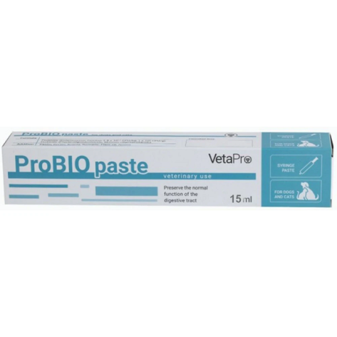 Vetapro Probio Paste 15ml Συμπλήρωμα Διατροφής Σκύλου & Γάτας για τo Πεπτικό