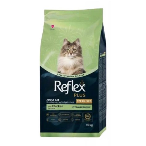 REFLEX PLUS ADULT STERILIZED ΚΟΤΟΠΟΥΛΟ 15KG ΓΙΑ ΣΤΕΙΡΩΜΕΝΕΣ ΓΑΤΕΣ