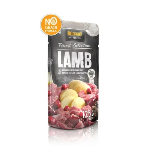 Belcando Pouch Αρνί με Πατάτες και Βατόμουρα 125gr