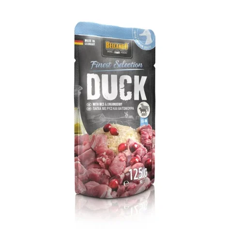 Belcando Pouch Πάπια με Ρύζι και Βατόμουρα 125g