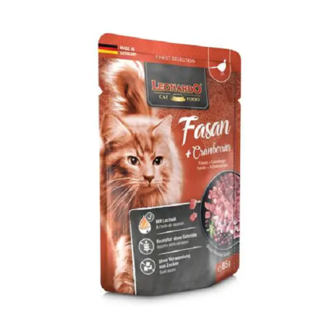 LEONARDO Finest Selection Pouches Φασιανός και Cranberries 85g