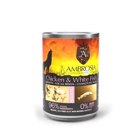 Ambrosia Grain Free Puppy Chicken and White Fish 400gr