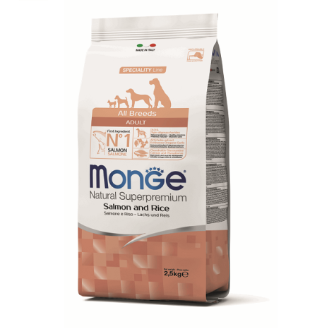 MONGE DOG ADULT ALL BREEDS SALMON & RICE 12KG