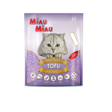 MIAU MIAU Tofu Cat Litter Lavender 6lt