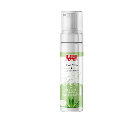 BIO PET ACTIVE ALOE VERA DRY FOAM SHAMPOO 200ML ΑΦΡΟΣ ΚΑΘΑΡΙΣΜΟΥ