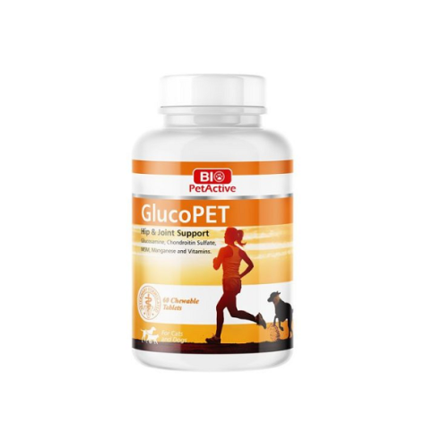 Bio Petactive Glucopet Hip and Joint Support for Dogs and Cats 60 tabs