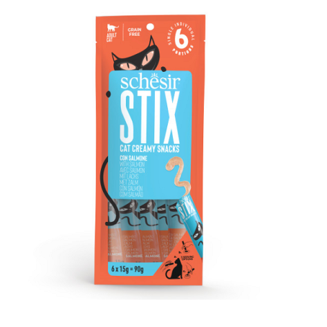 SCHESIR SNACK STIX SALMÓN 6X15 GR