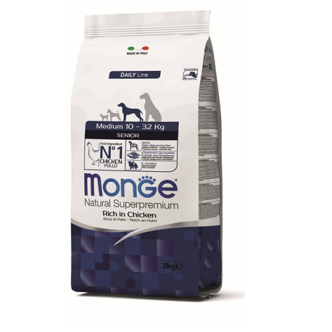 MONGE DOG SENIOR MEDIUM CHICKEN 12KG