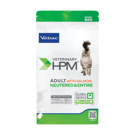 Ξηρά Τροφή Γάτας Virbac Adult Neutered & Entire Cat 1,5kg με σολομό