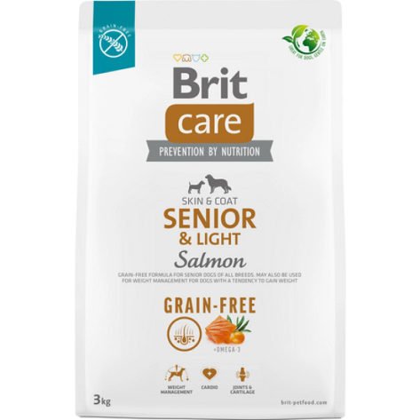 Brit Care Grain Free Senior & Light Salmon & Potato 3kg