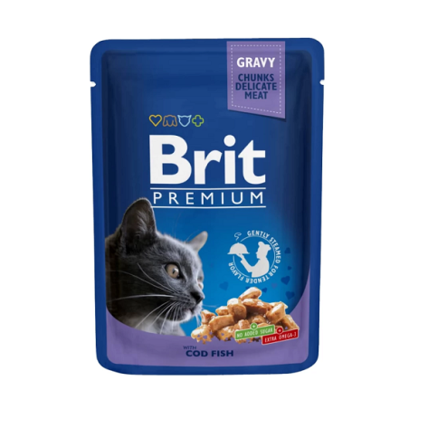 BRIT PREMIUM CAT σε Σάλτσα με Μπακαλίαρο  100GR