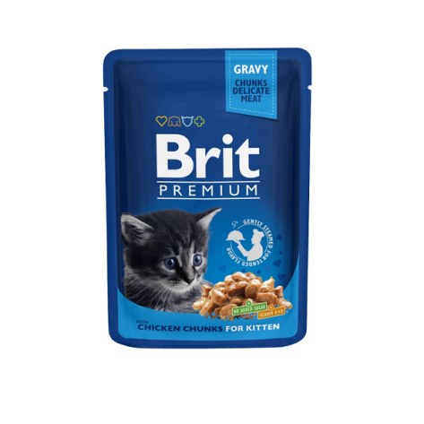 BRIT PREMIUM KITTEN σε Σάλτσα με Κομματάκια Κοτόπουλου 100GR