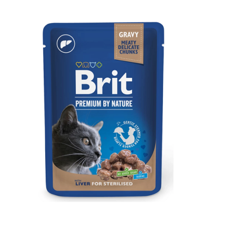 BRIT PREMIUM CAT ΦΑΚΕΛΑΚΙ STERILISED LIVER 100GR