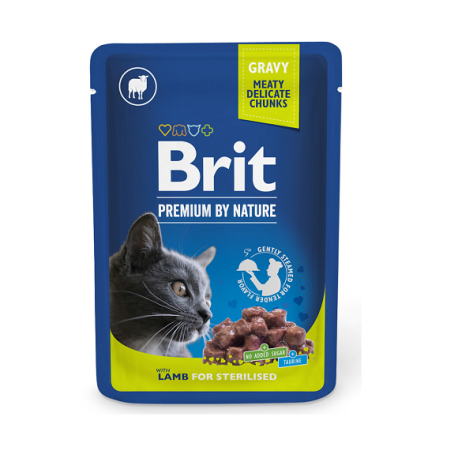 Brit Premium By Nature® Cat Pouches Lamb Sterilised 100gr