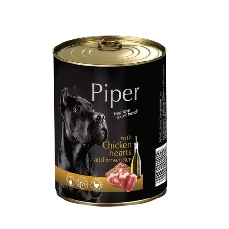 Piper Adult Καρδιά Κοτόπουλου και Σπανάκι και Καστανό Ρύζι 800gr