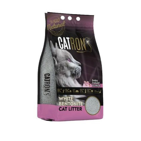 Συγκολλητική Άμμος Γάτας Catron με Άρωμα Baby Powder 20lt