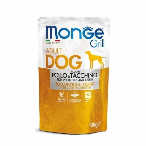 Monge Dog Grill Rich in Κοτόπουλο και Γαλοπούλα 100gr