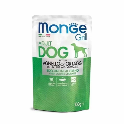 Monge Dog Grill Rich in Αρνί και Λαχανικά 100gr