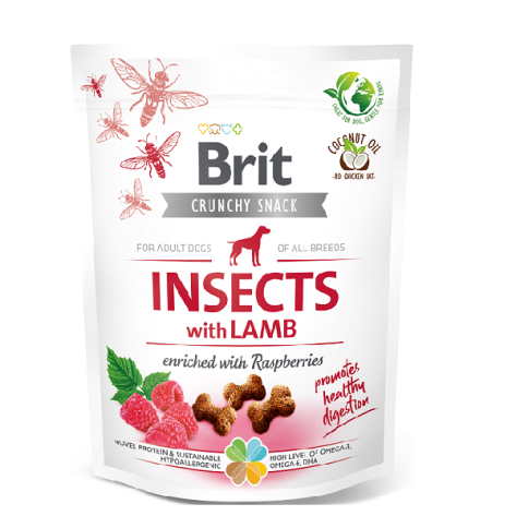 Brit® Dog Snack Crunchy Cracker Insects with Lamb 200gr
