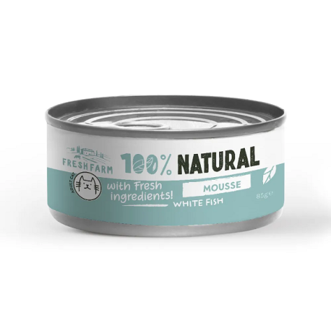 Fresh Farm 100% Natural μους με λευκό ψάρι Can 85gr