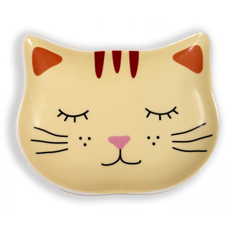Glee Κεραμικό Μπολ Γάτας Purrr Μπεζ One Size