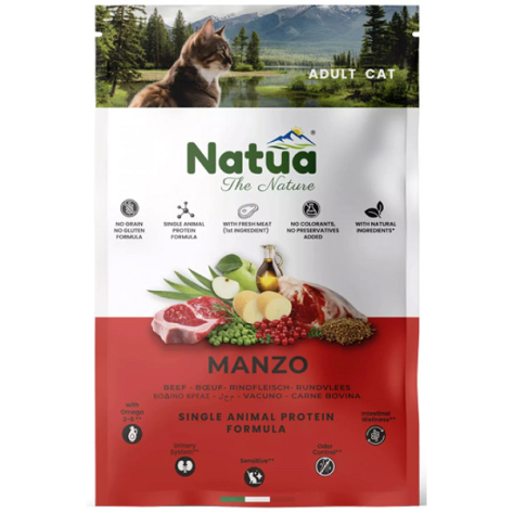 Ξηρά Τροφή Natua Adult Cat με Μοσχάρι 1,5kg + 350gr Δώρο