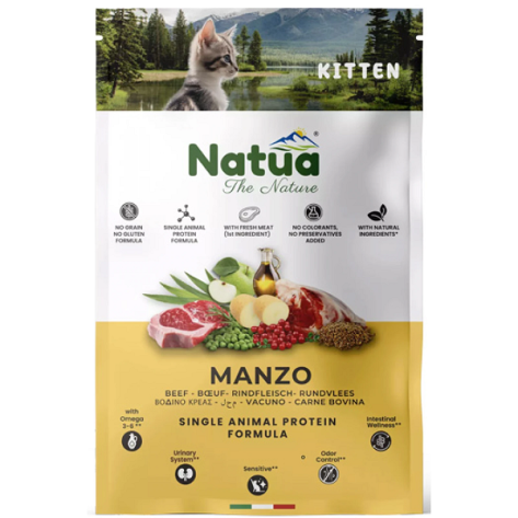 Ξηρά Τροφή Natua Kitten με Μοσχάρι 1,5kg + 350gr Δώρο