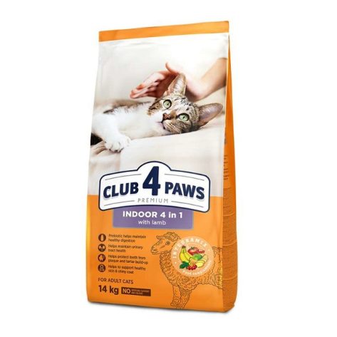 Club 4 Paws Indoor 4 in 1 Αρνί 14kg