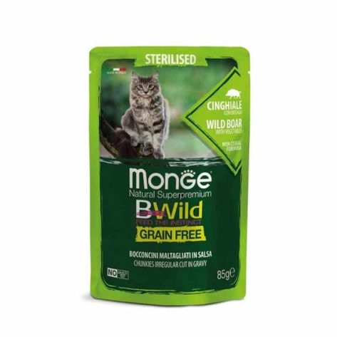 Monge Bwild Pouch Sterilised Wild Boar with Vegetables 85gr