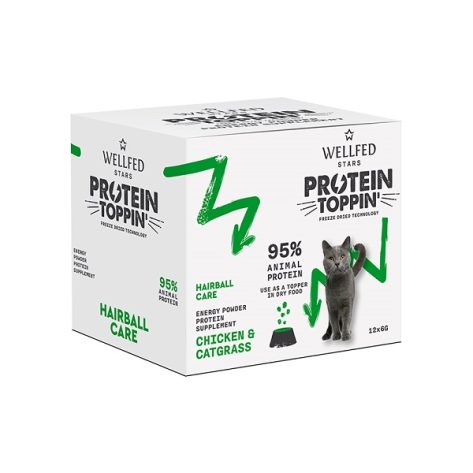 Συμπλήρωμα Διατροφής Wellfed F.D. Protein Toppin' Chicken & Catgrass 6gr