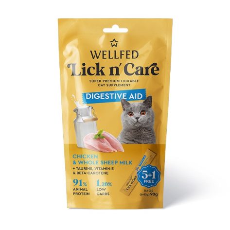 WELLFED LICK N' CARE DIGESTIVE AID (6*15gr) 90gr