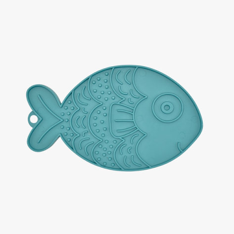 Licking MAT  για Σκύλους και Γάτες TURQUOISE fish – 19x13 εκ