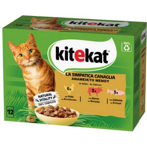 Kitekat Ανάμεικτες Γεύσεις σε Σάλτσα 12x85gr