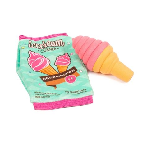 Plush and Foam TPR 2 in 1 cooling dog toy 20×11 cm
