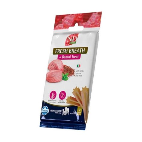 N&D Quinoa Λιχουδιά Σκύλου Dental Treat Adult Fresh Breath Medium and Large 110gr (7 Sticks)