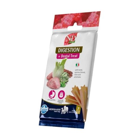 N&D Quinoa Λιχουδιά Σκύλου Dental Treat Adult Digestion Lamb Medium and Large 110gr (7 Sticks)