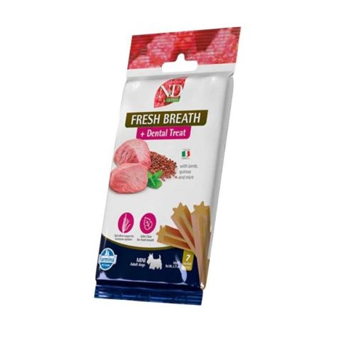 N&D Quinoa Λιχουδιά Σκύλου Dental Treat Adult Fresh Breath Mini 60gr (7 Sticks)