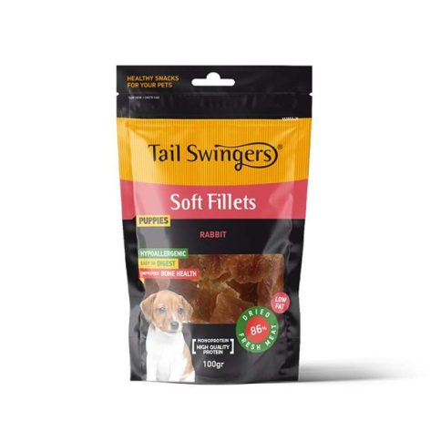 Tail Swingers Λιχουδιά Σκύλου Air Dried Puppy Soft Bites Rabbit Fillets 100gr