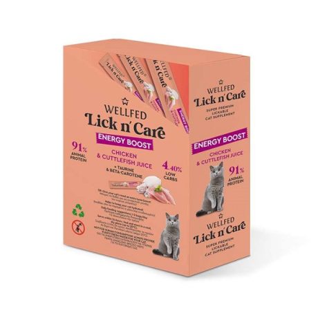 Wellfed Κρεμώδης Λιχουδιά Γάτας Lick N’ Care Energy Boost 360gr